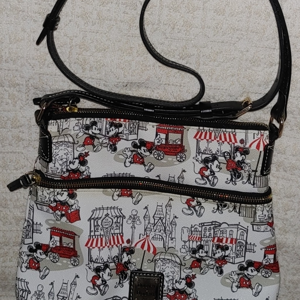 LE Dooney and Bourke Disney Downtown Mickey & Minnie Crossbody Bag